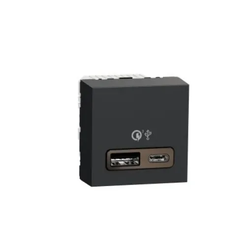 Schneider Electric Anthracite USB Socket, 3.4A, USB A, USB C - NU301954 product image
