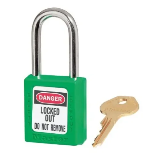 Master Lock Green 1-Lock Zenex Thermoplastic Safety Lockout Padlock, 6mm Shackle - 410GRN product image
