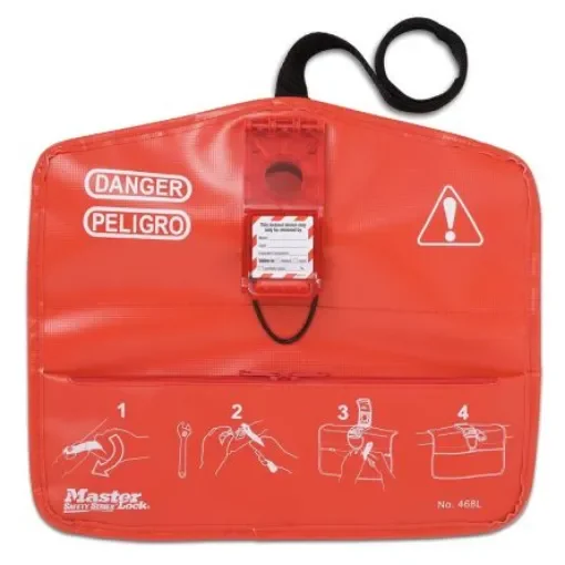 Master Lock Red PVC Polyester Fabric and HDPE Plastic Ball Valve Lockout - 468L product image