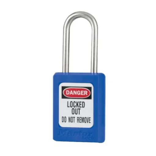 Master Lock Blue 1-Lock Zenex Thermoplastic Safety Lockout Padlock, 5mm Shackle - S31BLU product image