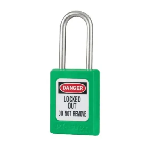 Master Lock Green 1-Lock Zenex Thermoplastic Safety Lockout Padlock, 5mm Shackle - S31GRN product image