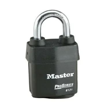 Master Lock Padlock Weatherproof Steel Padlock, Keyed Alike, 8mm Shackle, 54mm Body - 6121KA product image