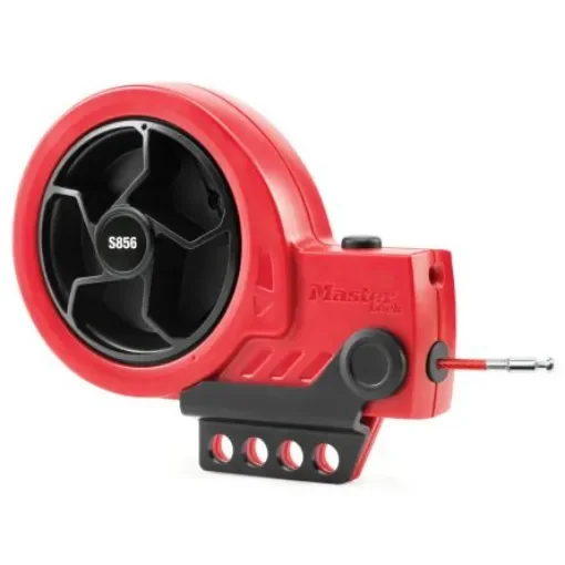 Master Lock Red Steel Core Cable, Thermoplastic Cable Lockout, 9.5mm Shackle - S856 product image