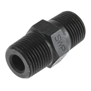 Hi-Force Hydraulic Straight Threaded Adaptor NPT 3/8-18 Male to NPT 3/8-18 Male, HF17 product image