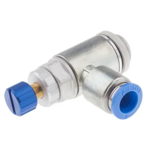 Festo GRLA Series Tube Flow Controller, 8mm Tube Inlet Port x G 1/4 Outlet Port, 534339 - GRLA-1/4-QS-8-RS-D product image