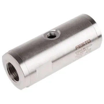 Festo VZQA Series Threaded Pinch Valve, G 1/2 Inlet Port, 15mm Tube Inlet Port x G 1/2 Male Outlet Port, 3022830 - VZQA-C-M22U-15-GG-V4V4N-4 product image