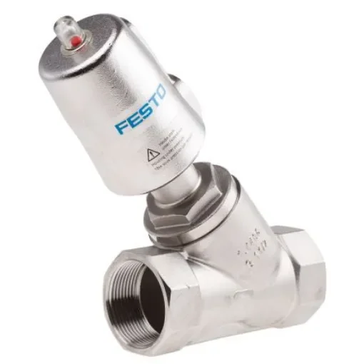 Festo Angle Seat type Pneumatic Actuated Valve, BSP 1-1/2in, 6 bar - VZXF-L-M22C-M-B-G112-350-M1-V4V4T-50-6 product image