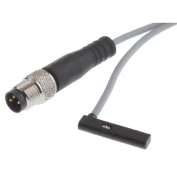 Festo Magneto Resistive Pneumatic Position Detector, IP65, IP68, 24V dc, NO Operation, SMT, with LED indicator, 551376 - SMT-10M-PS-24V-E-0,3-Q-M8D product image