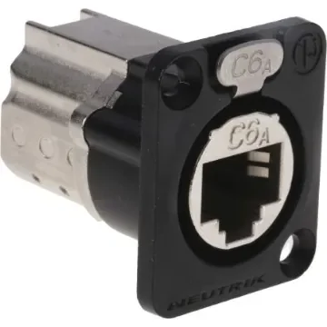 Neutrik, etherCON CAT6A D shape Connector for use with etherCON Connectors - NE8FDX-P6-B product image