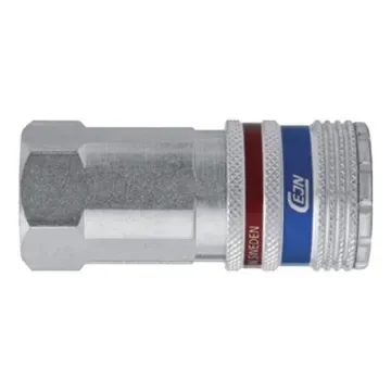CEJN Zinc Plated Steel Female Pneumatic Quick Connect Coupling, G 1/4 Female Threaded - C103152202 product image