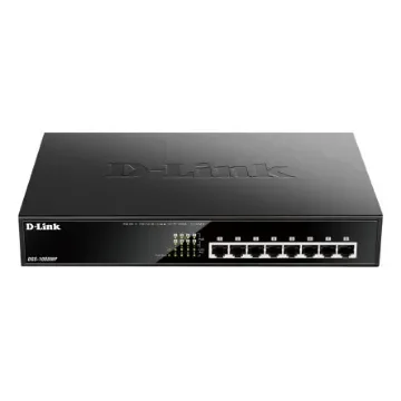 D-Link 8-Port Desktop Gigabit Max PoE Switch, Unmanaged 8 Port Ethernet Switch With PoE - DGS-1008MP product image