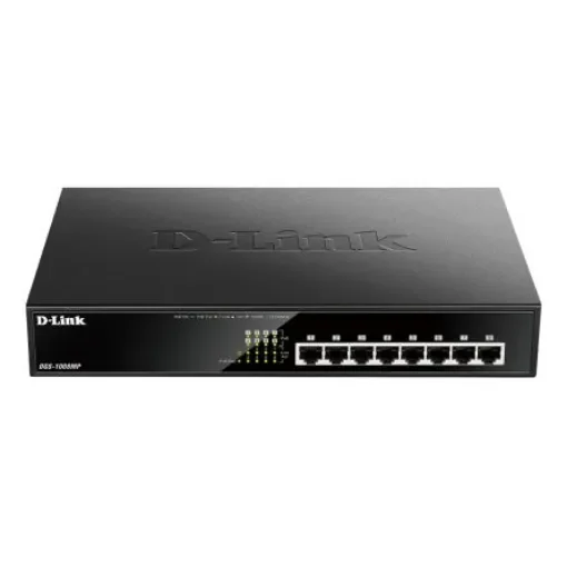 D-Link 8-Port Desktop Gigabit Max PoE Switch, Unmanaged 8 Port Ethernet Switch With PoE - DGS-1008MP product image