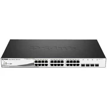 D-Link 28-Port Gigabit Smart Managed PoE Switch, Smart 28 Port Ethernet Switch With PoE - DGS-1210-28P product image