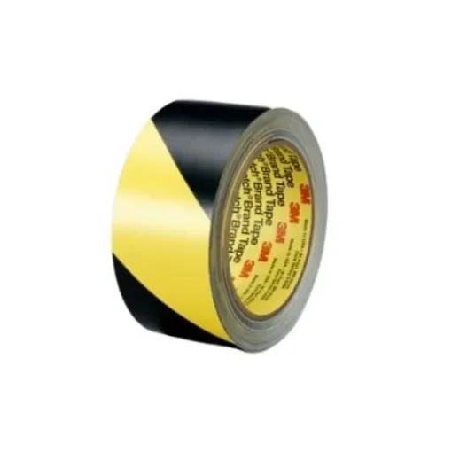 3M Black, Yellow Vinyl 33m Hazard Tape, 0.14mm Thickness - 5702 50mmx33m product image
