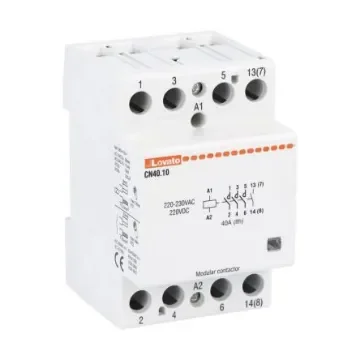 Lovato Modulo CN Contactor, 230 V ac Coil, 4-Pole, 22 A, 4NO, 400 V ac - CN4010220 product image