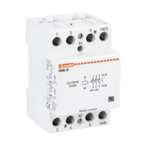 Lovato Modulo CN Contactor, 230 V ac Coil, 4-Pole, 22 A, 4NO, 400 V ac - CN4010220 product image