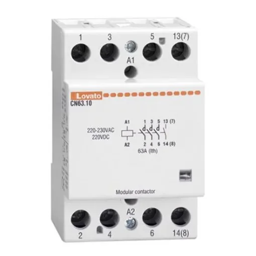 Lovato Modulo CN Contactor, 230 V ac Coil, 4-Pole, 30 A, 4NO, 400 V ac - CN6310220 product image
