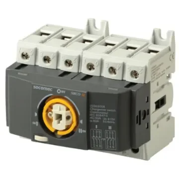 Socomec 3P Pole Isolator Switch - 63A Maximum Current, 28.4kW Power Rating, IP20 - 22303006 product image