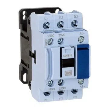 WEG CWB Contactor, 110 V ac Coil, 3-Pole, 18 A, 7.5 kW, 3NO, 690 V ac - CWB18-11-30D13 product image