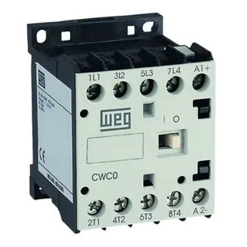 WEG CWC Contactor, 24 V dc Coil, 4-Pole, 9 A, 22 kW, 4NO, 690 V ac - CWC09-00-40C03 product image
