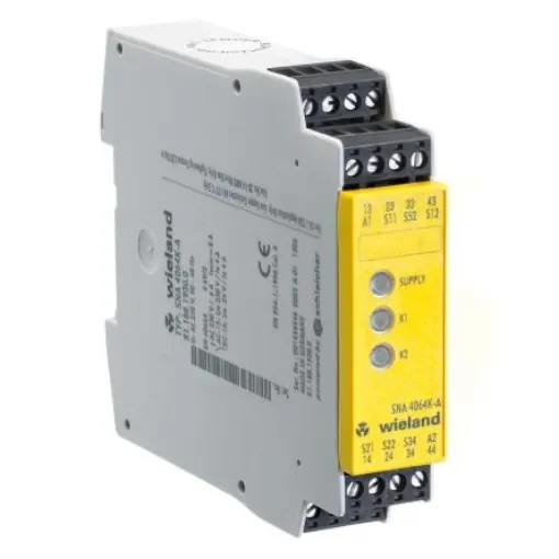 Wieland safeRELAY SNA 4063K Safety Monitoring Safety Relay, 115V ac, Dual-Channel, 3 Safety Contacts - R1.188.1450.0 product image