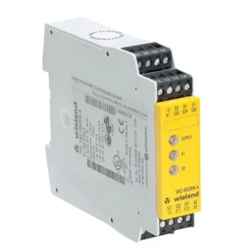 Wieland safeRELAY SNO 4062KM Safety Monitoring Safety Relay, 24V ac/dc, Dual-Channel, 2 Safety Contacts - R1.188.0720.2 product image
