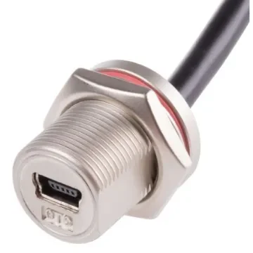 RS PRO USB 2.0, Male Mini USB B to Female Mini USB B, 200mm - 1223025 product image