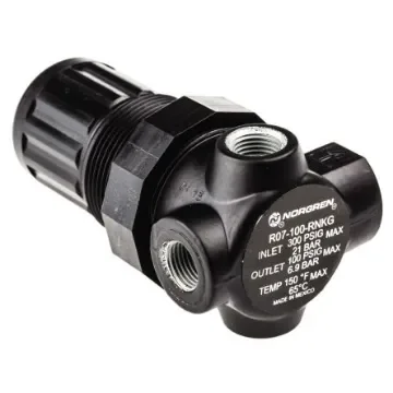 Norgren G 1/8 Pneumatic Regulator - 0.3bar to 7bar, 1/8in, 20bar max. input - R07-100-RNKG product image