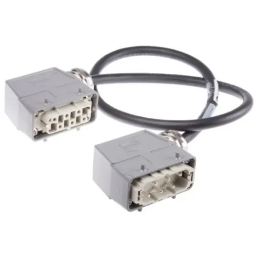 HARTING Cable Assembly, 6 Way, 9A, Female to Male, Han HSB, 600 V - 20871443002100 product image