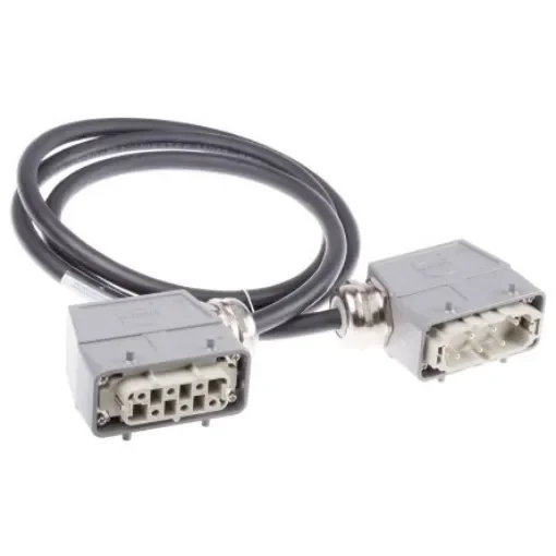 Harting Cable Assembly, 6 Way, 22A, Female to Male, Han HSB, 300 V, 600 V - 20871443002200 product image