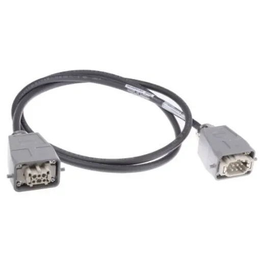 HARTING Cable Assembly, 6 Way, 9A, Female to Male, Han E, 600 V - 20871463001200 product image
