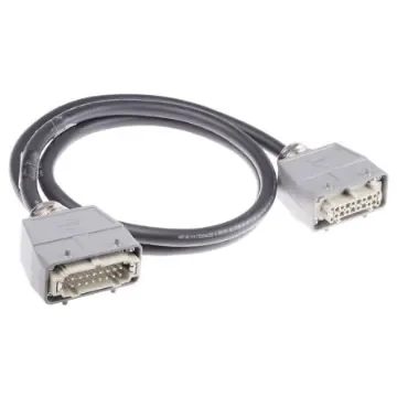 HARTING Cable Assembly, 16 Way, 7A, Female to Male, Han E, 600 V - 20871469001200 product image