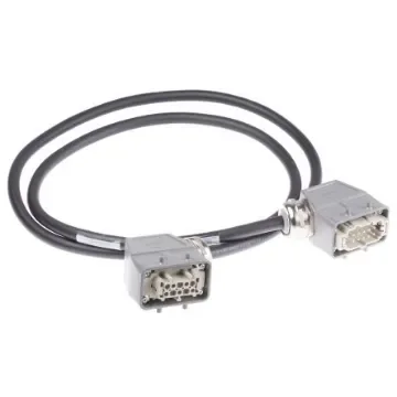 HARTING Cable Assembly, 10 Way, 7A, Female to Male, Han E, 600 V - 20871466002200 product image