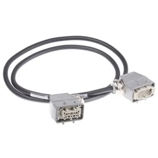 HARTING Cable Assembly, 10 Way, 7A, Female to Male, Han E, 600 V - 20871466002200 product image