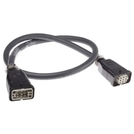 HARTING Cable Assembly, 8 Way, 12A, Female to Male, Han Q, 300 V, 600 V - 20871453001100 product image