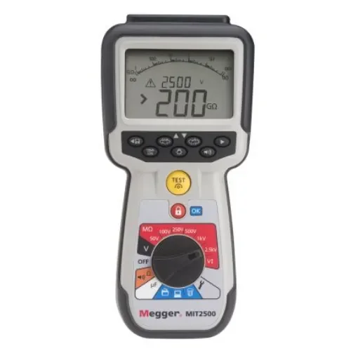Megger MIT2500 Insulation Tester, 50V Min, 2500V Max, 200GO Max, CAT IV - 1004-745 product image