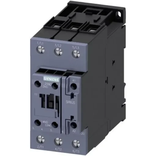 Siemens 3RT2 Control Relay 3NO, 41 A F.L.C, 60 A Contact Rating, 24 Vac, 3P, SIRIUS - 3RT2035-1AC20 product image