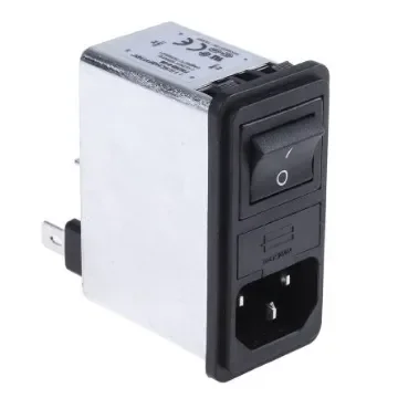 Schaffner,6A,250 V ac Male Snap-In IEC Filter 2 Pole FN286-6-06,Faston 2 Fuse product image