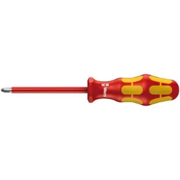 Wera Pozidriv Insulated Screwdriver, PZ3 Tip, 150 mm Blade, VDE/1000V, 262 mm Overall - 006166 product image