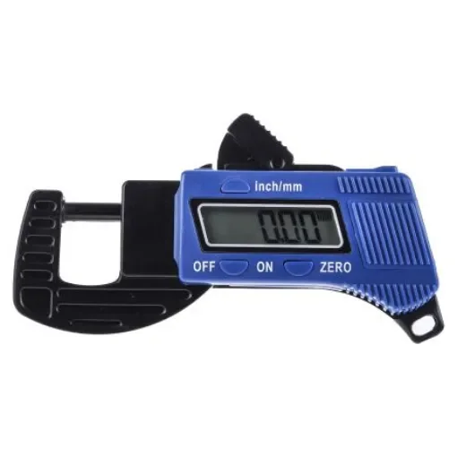 RS PRO Thickness Meter, 0mm - 12mm, ±0.1 mm Accuracy, 0.01 mm Resolution, LCD Display - 1230918 product image