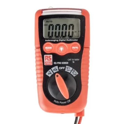 RS PRO IDM20 Handheld Digital Multimeter, 200mA ac Max, 200mA dc Max, 600V ac Max - 1231930 product image