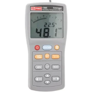 RS PRO 1365 Temperature & Humidity Data Logger, RS232, USB, 2 Input Channel(s) - 1232234 product image
