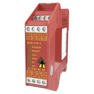 IDEM Viper SCR-31P-i Pluggable Terminals Emergency Stop Safety Relay, 24V ac/dc, Dual-Channel, 3 Safety Contacts - 280003-P product image