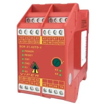 IDEM Viper SCR-31-42TD-i Screw Terminals Emergency Stop Safety Relay, 24V ac/dc, Dual-Channel, 7 Safety Contacts - 280006 product image