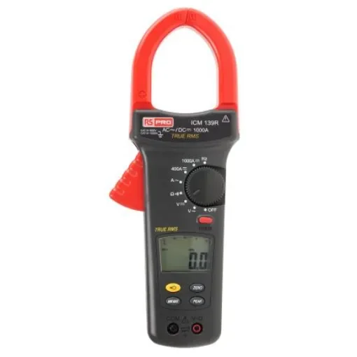 RS PRO ICM139R Clamp Meter, 1000A dc, Max Current 1000A ac CAT III 1000 V, CAT IV 600 V - 1233227 product image