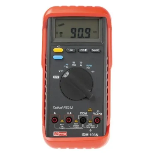 RS PRO IDM103N Handheld Digital Multimeter, 10A ac Max, 10A dc Max, 1000V ac Max - 1233235 product image