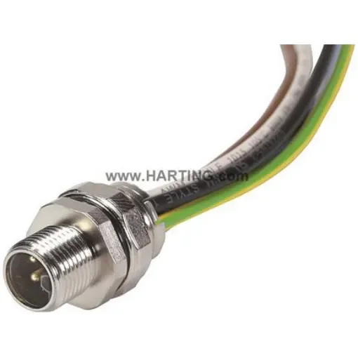 HARTING Circular Connector, 4 Contacts, Panel Mount, M12 Connector, Plug, Male, IP65, IP67 - 21035961505 product image