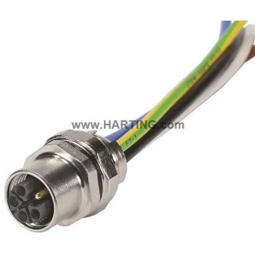 Harting Circular Connector, 4 Contacts, Panel Mount, M12 Connector, Socket, Female, IP65, IP67 - 21035962505 product image