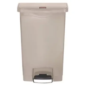 Rubbermaid Commercial Products Slim Jim 50L Beige Pedal PE Waste Bin - 1883458 product image