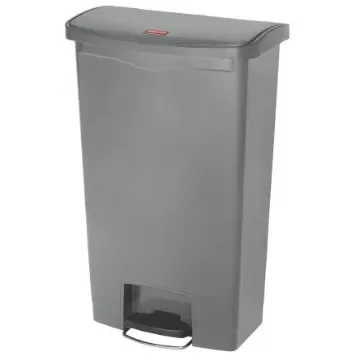 Rubbermaid Commercial Products Slim Jim 68L Grey Pedal PE Waste Bin - 1883604 product image